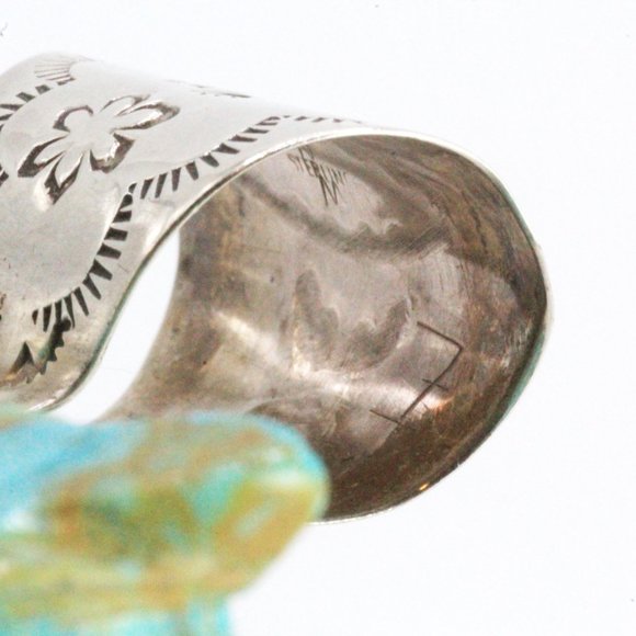 Vintage Zuni Buffalo Fetish Sculpted Turquoise 2" Large Sterling Silver Pendant - Picture 10 of 11